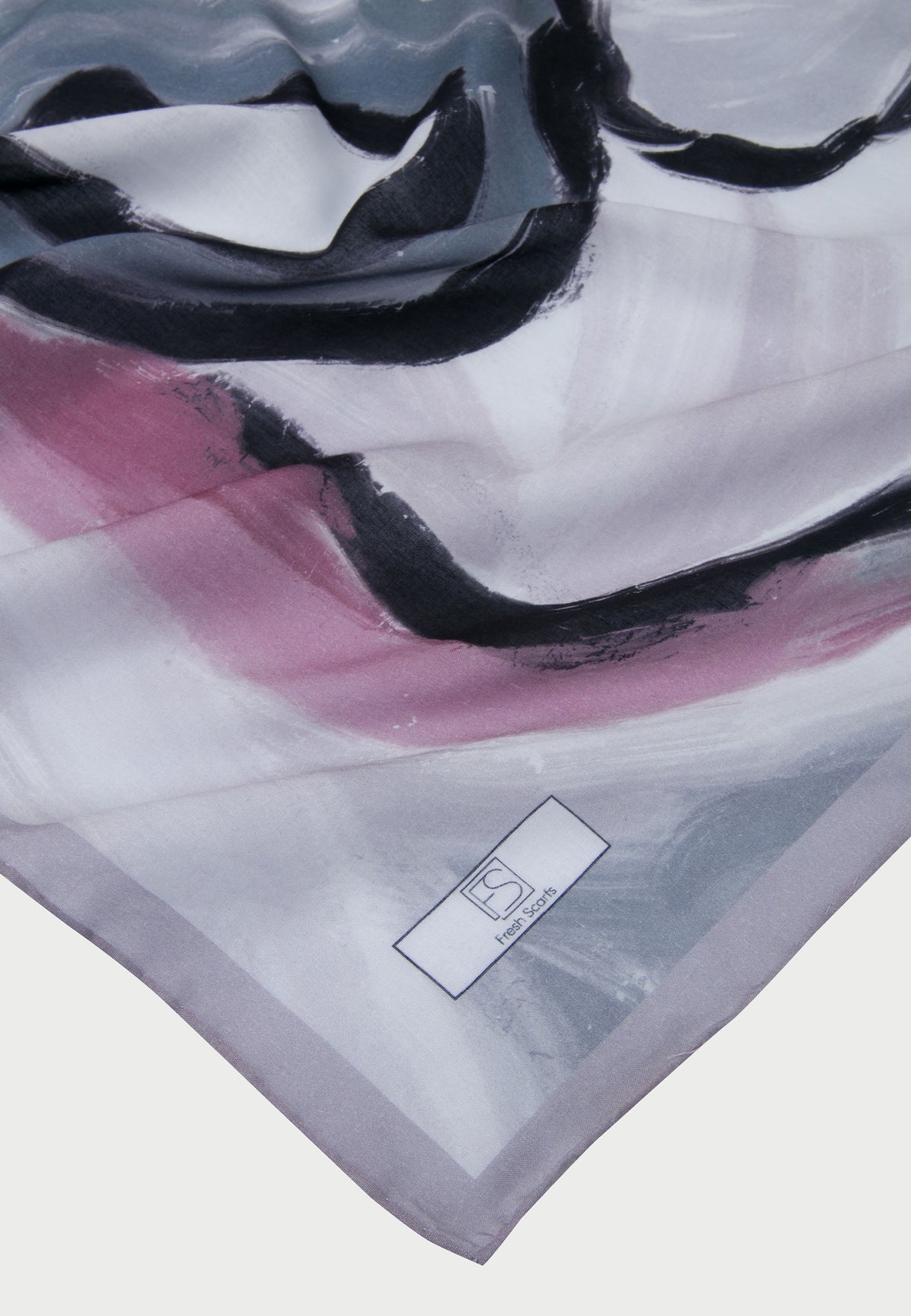 Lavanta Colour Waves Desen Pamuk Vual Eşarp