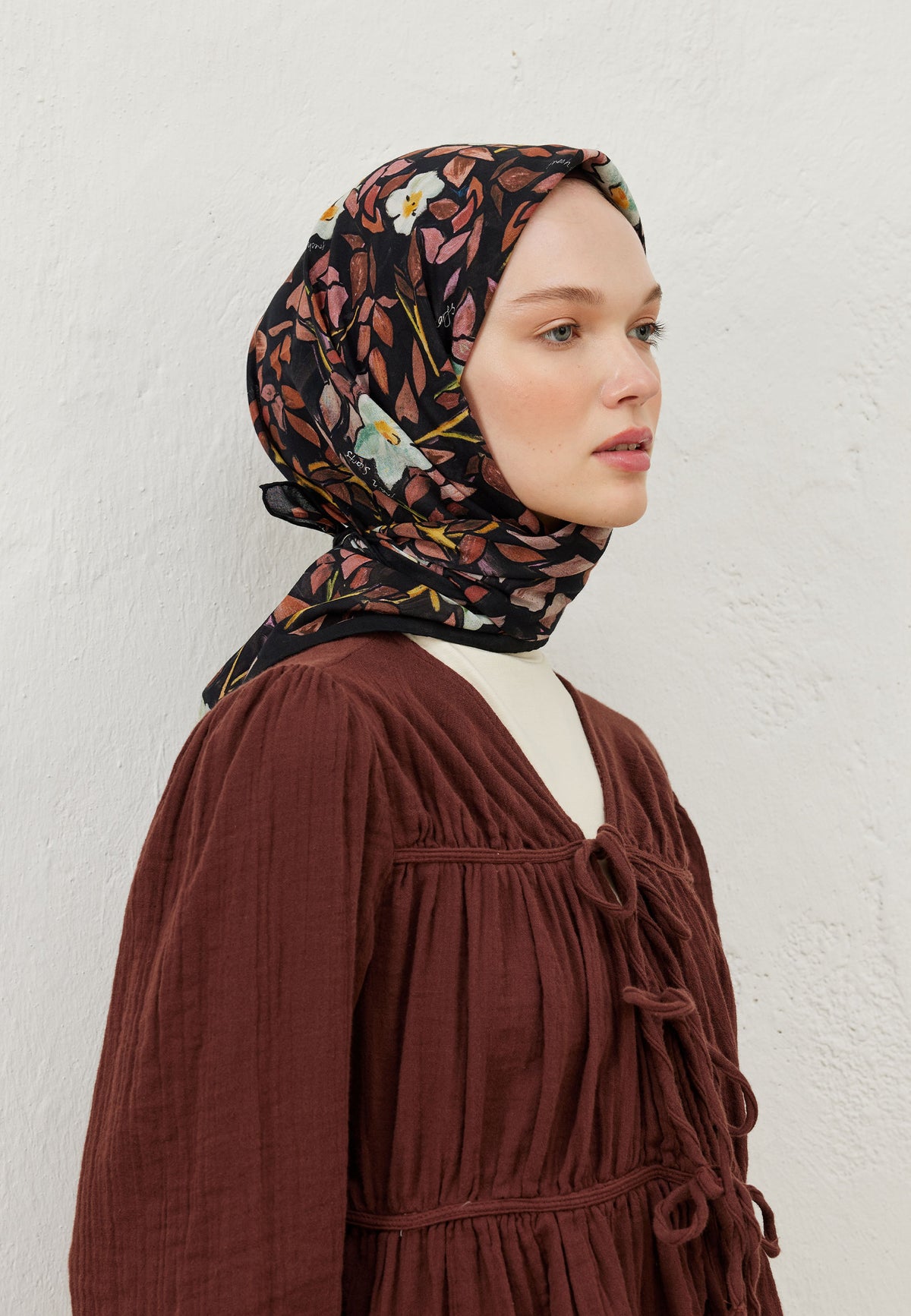 Gülkurusu Emma Desen Pamuk Vual Eşarp