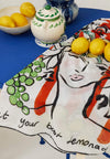 Kırmızı Lemonade Desen Pamuk Vual Eşarp