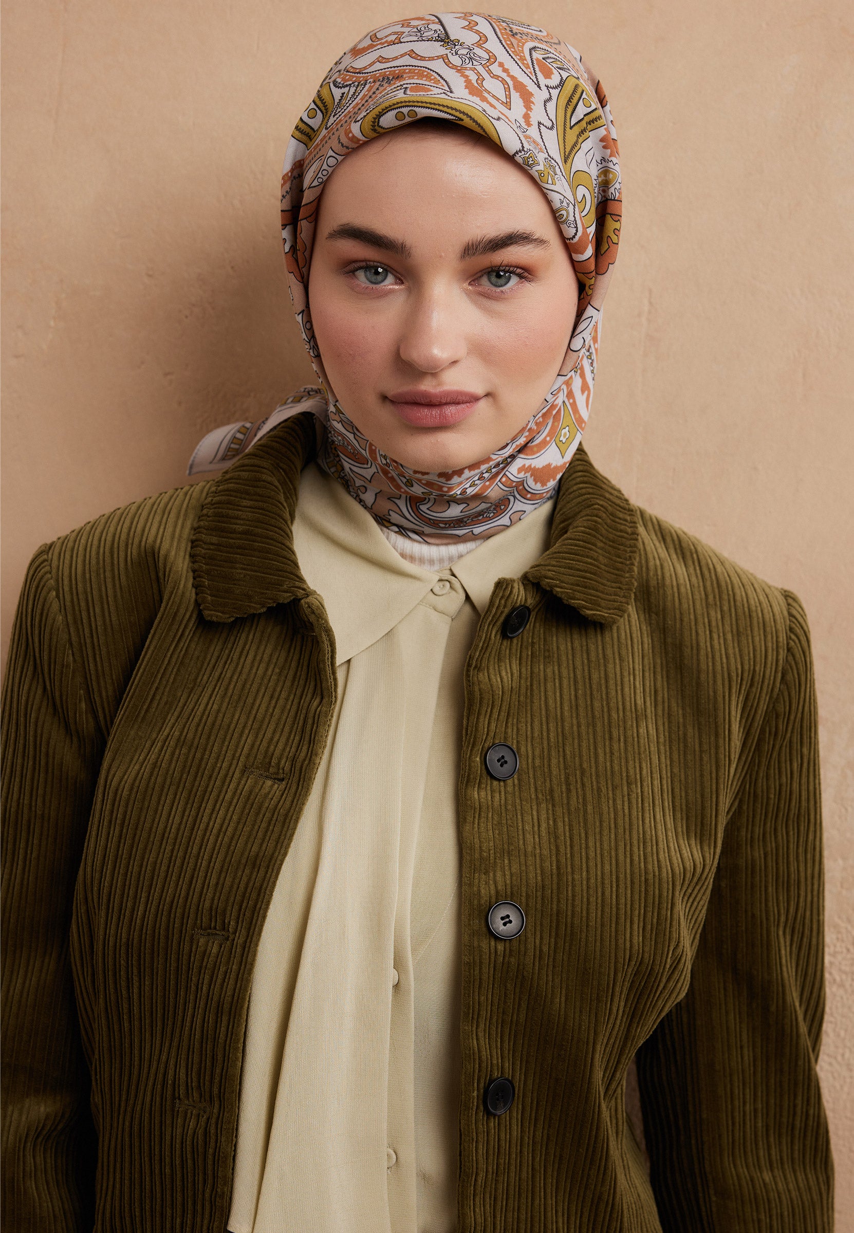 Somon Lena Desen Pamuk İpek Eşarp