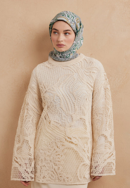 Çağla Lena Desen Pamuk İpek Eşarp