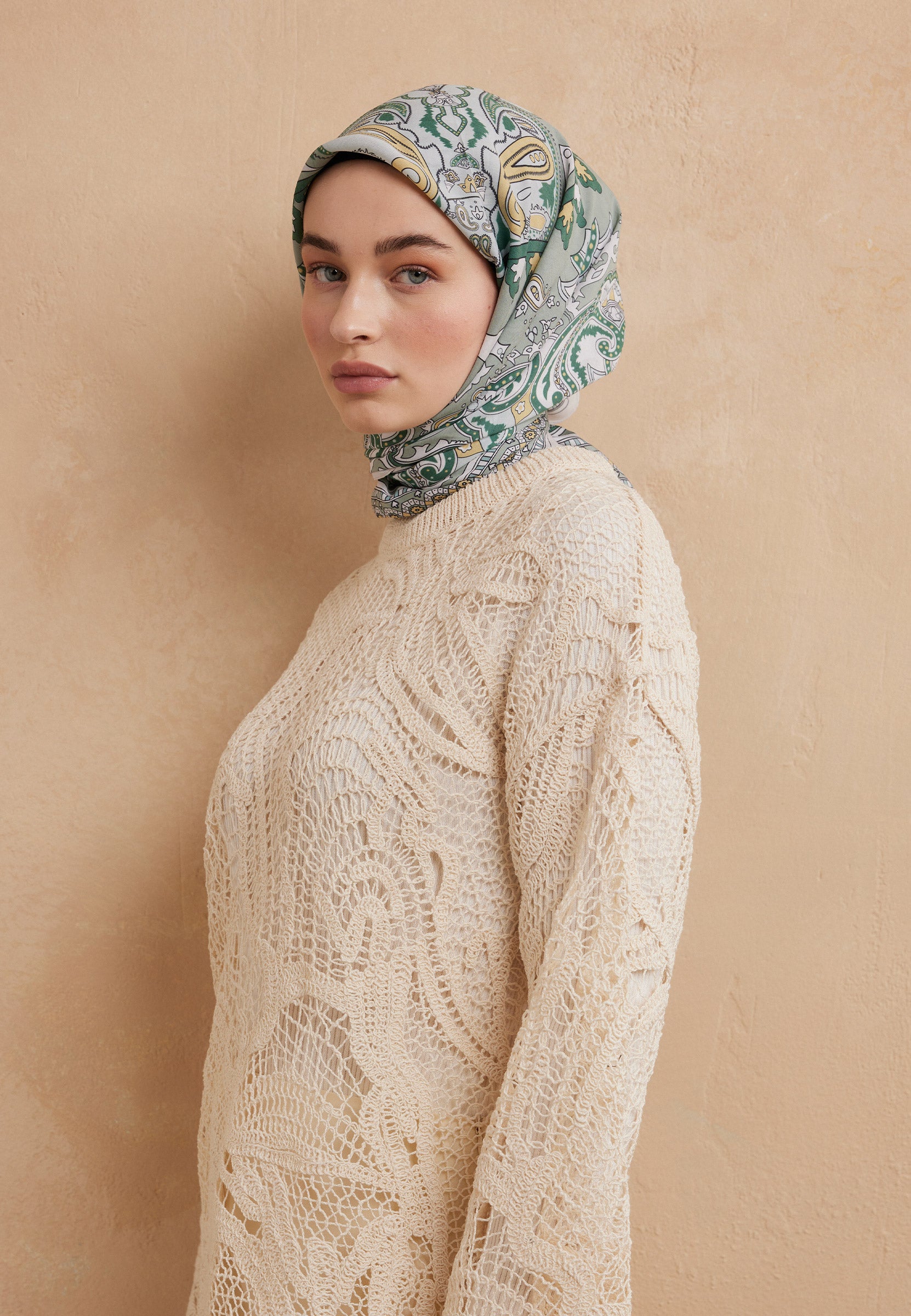 Çağla Lena Desen Pamuk İpek Eşarp
