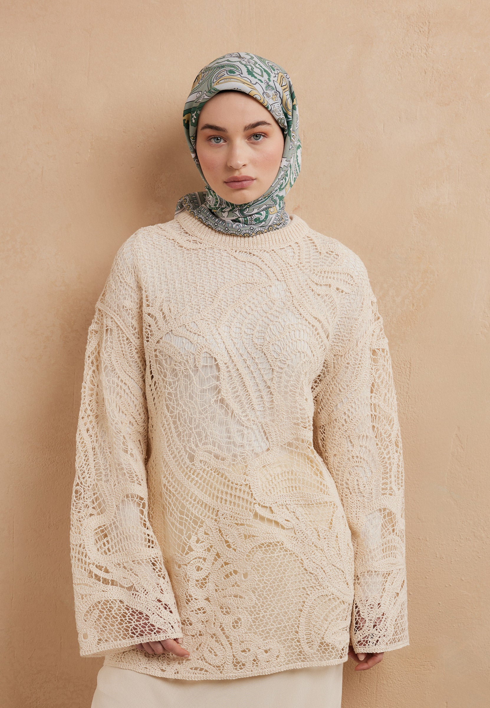 Çağla Lena Desen Pamuk İpek Eşarp