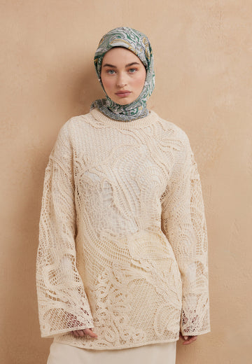 Çağla Lena Desen Pamuk İpek Eşarp