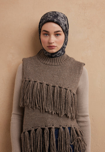 Duman Freda Desen Pamuk İpek Eşarp