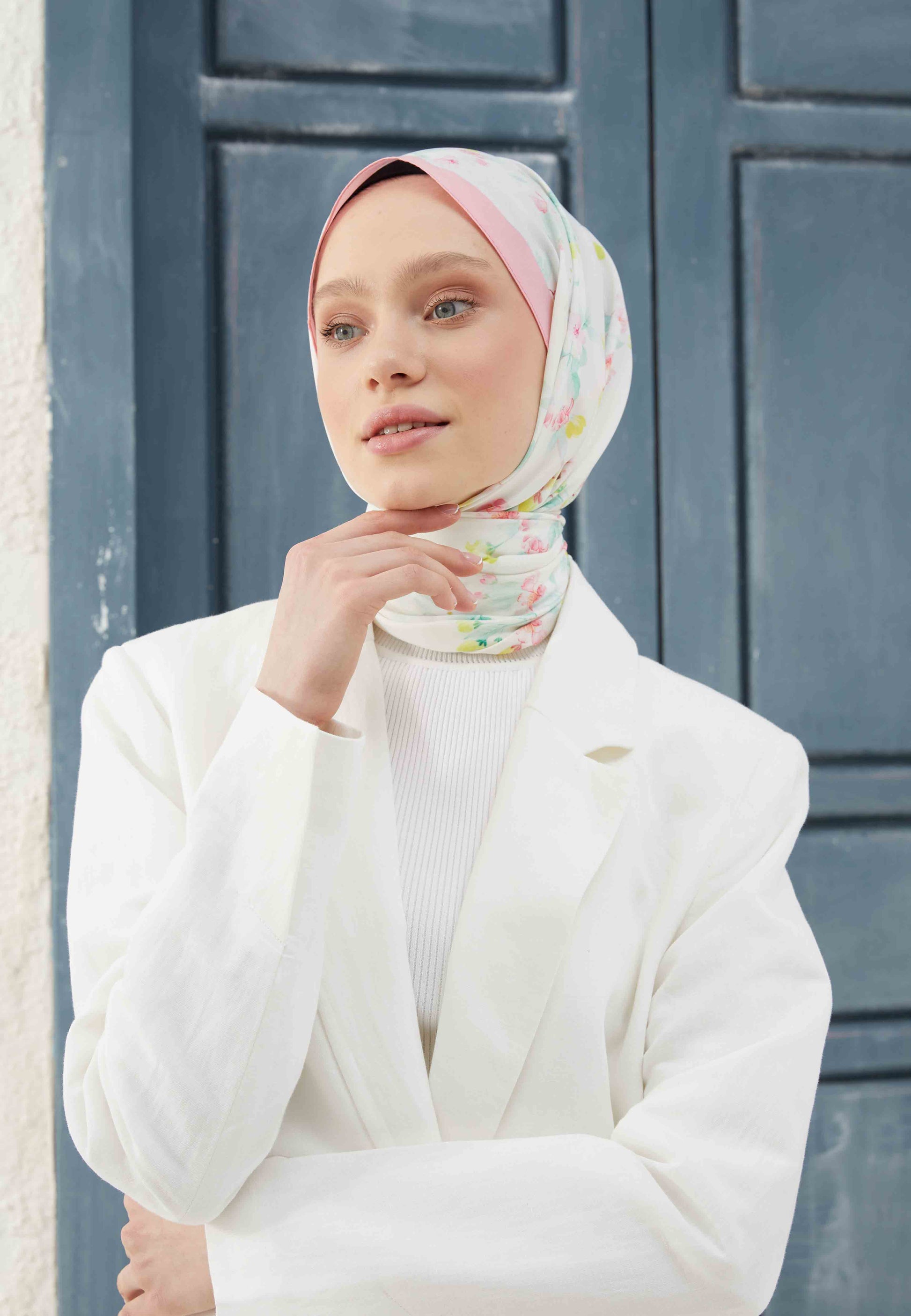 Soft Pembe Prımrose Desen Şal