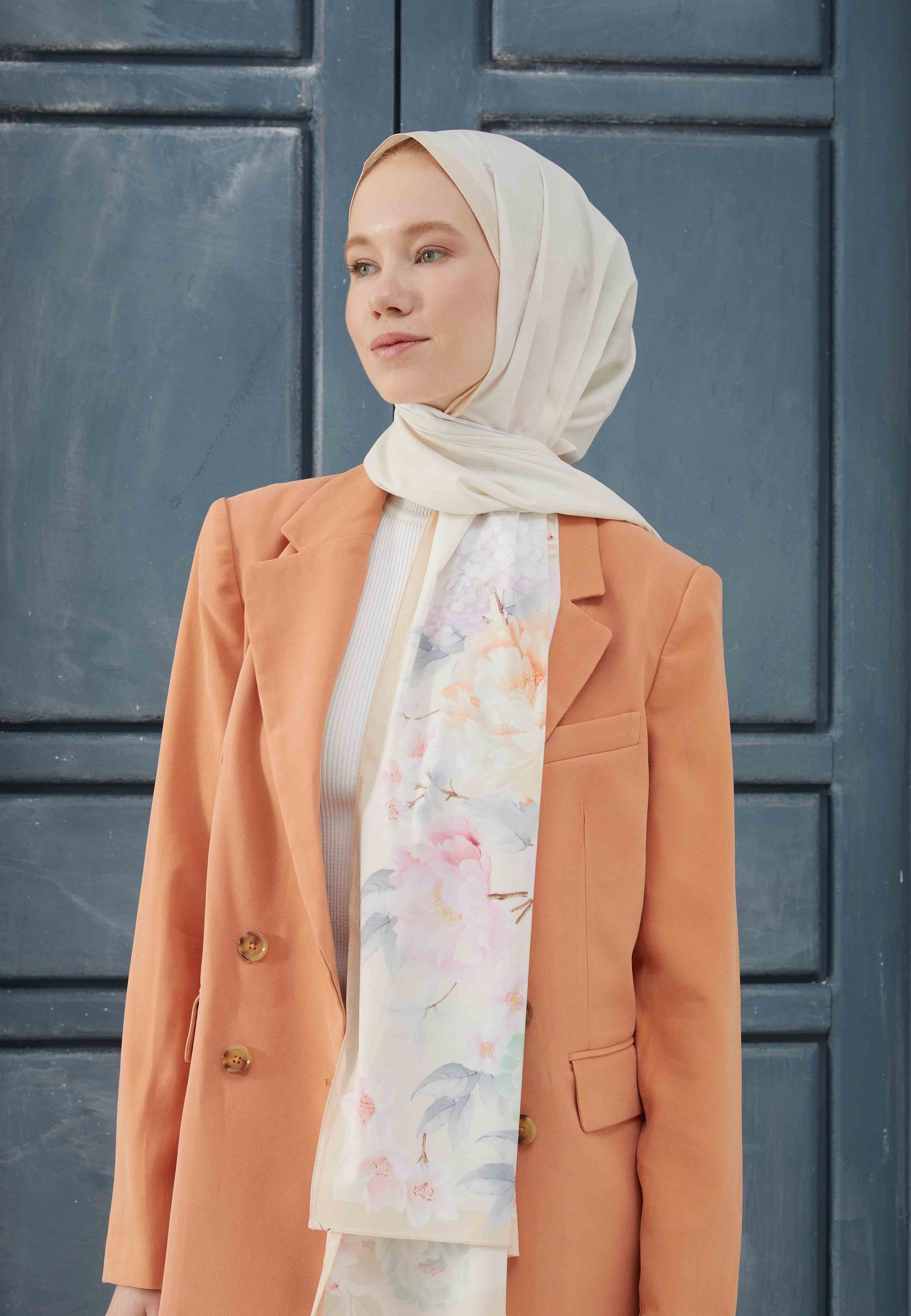 Kavun Rose Bouquet Desen Şal