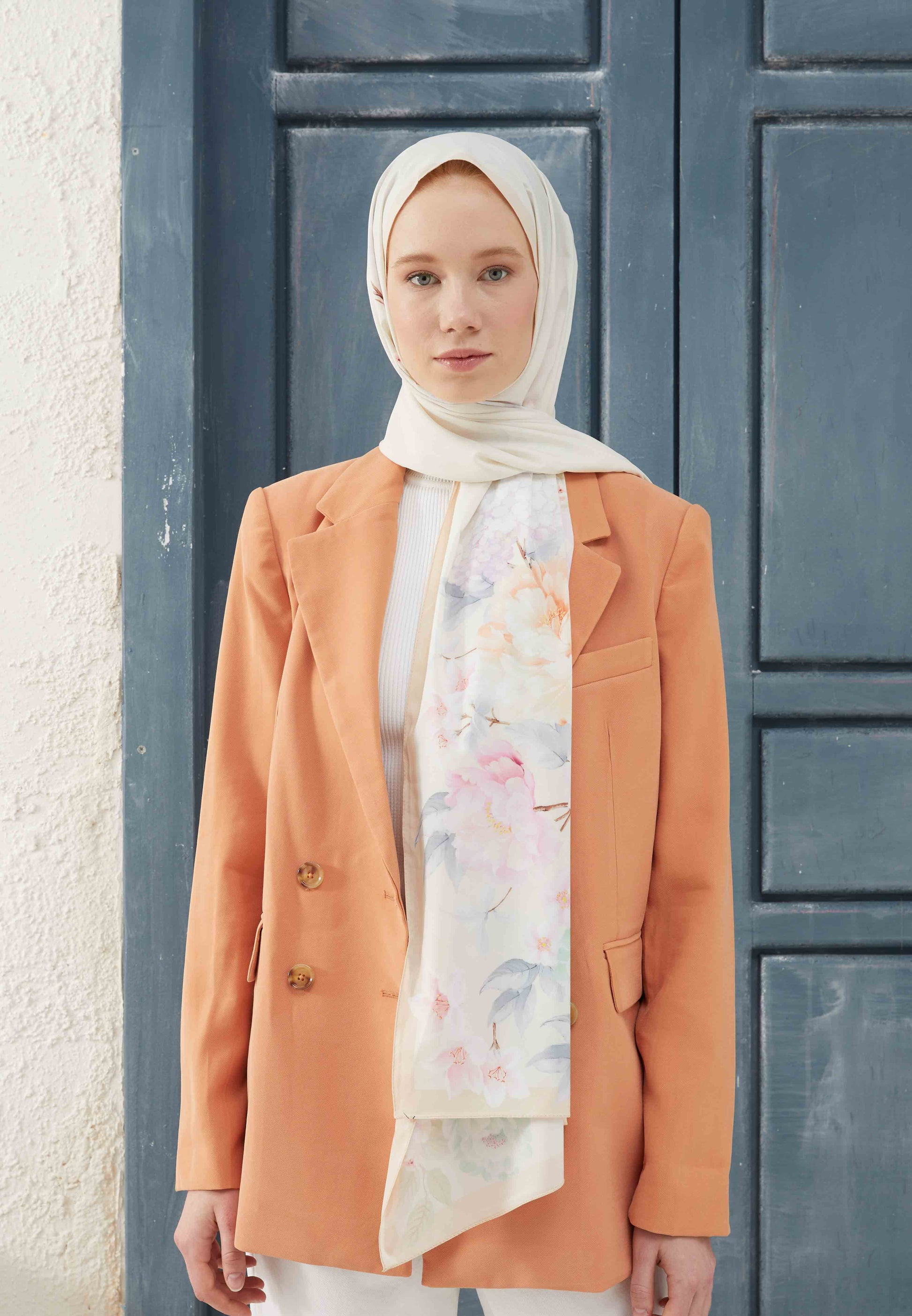 Kavun Rose Bouquet Desen Şal