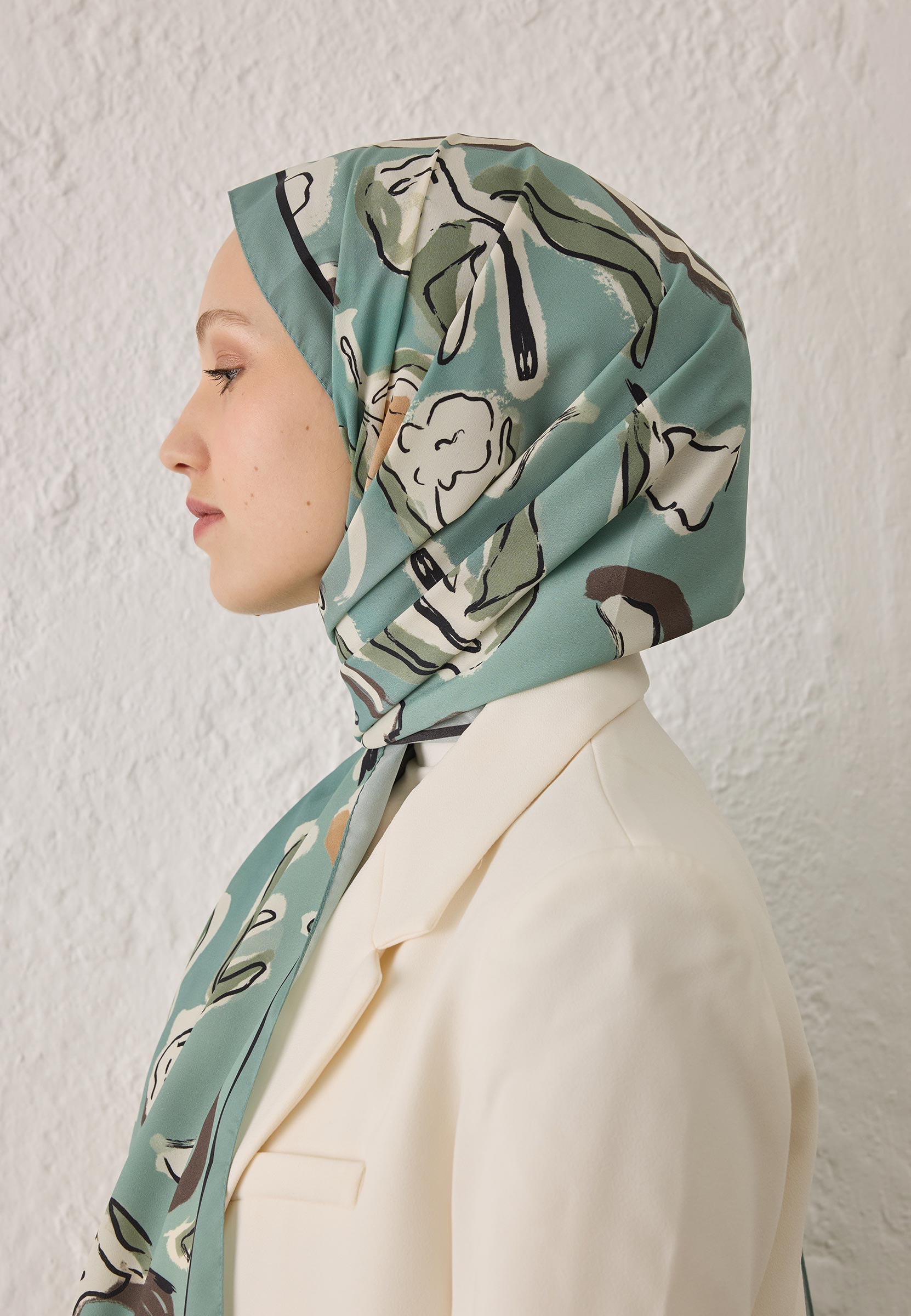 Mint Aspen Desen Şal
