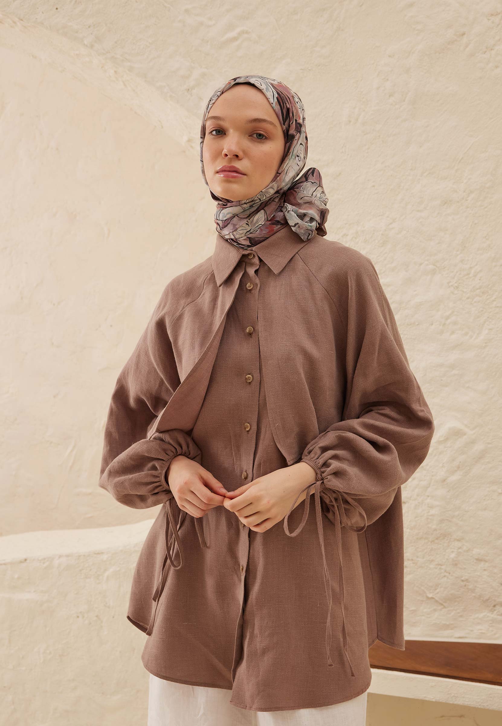Gül Kurusu Linda Desen Rami Şal
