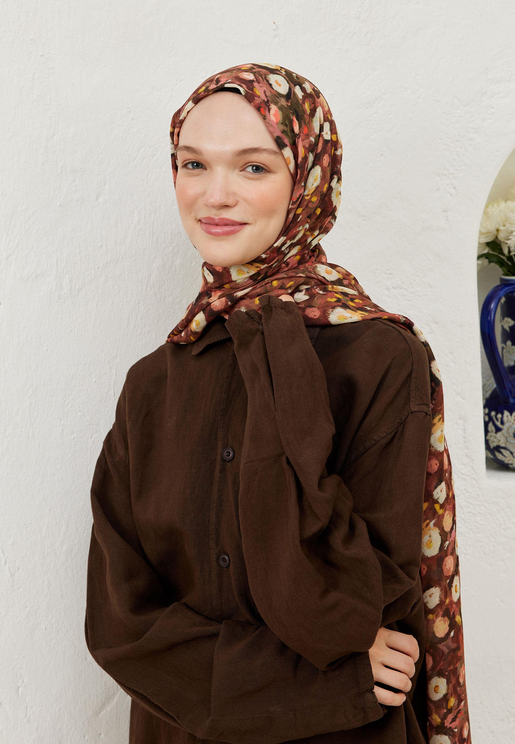 Gülkurusu Agnes Desen Rami Şal