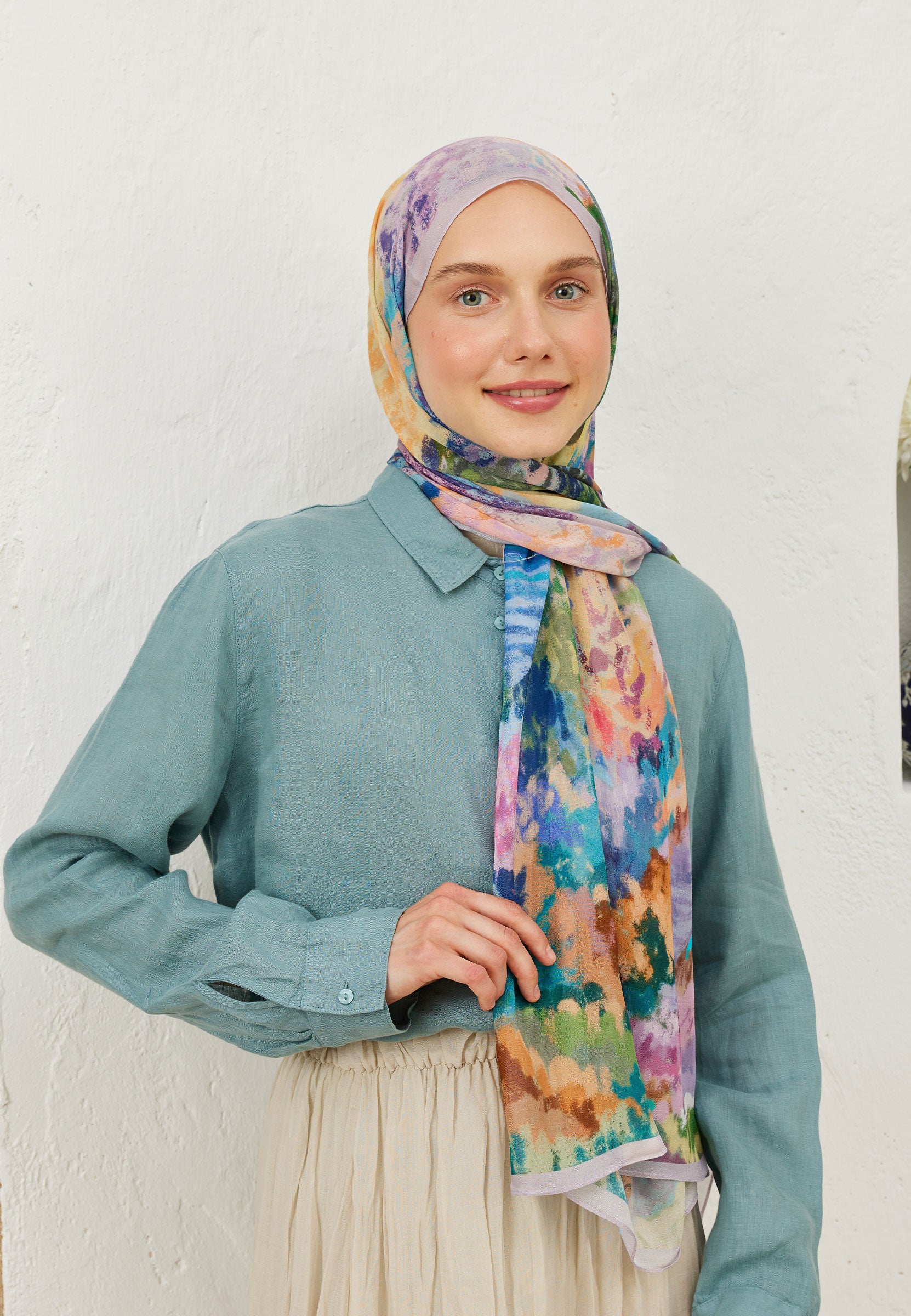 Lavanta Esther Desen Rami Şal