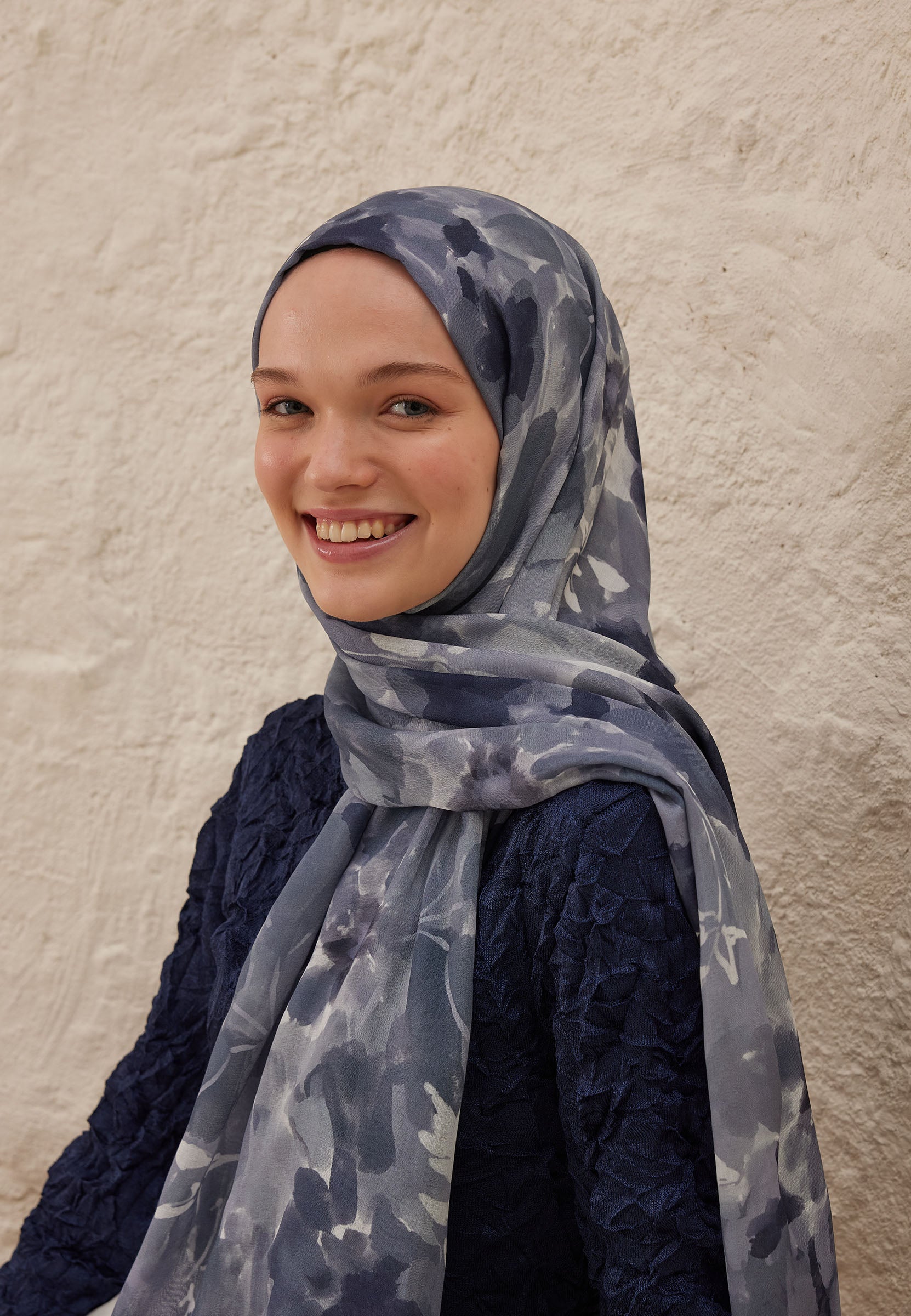 İndigo Lizzy Desen Rami Şal
