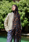 Lacivert Cherry Desen Rami Şal