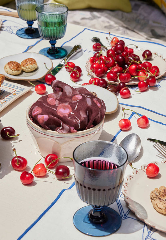 Bordo Cherry Desen Rami Şal