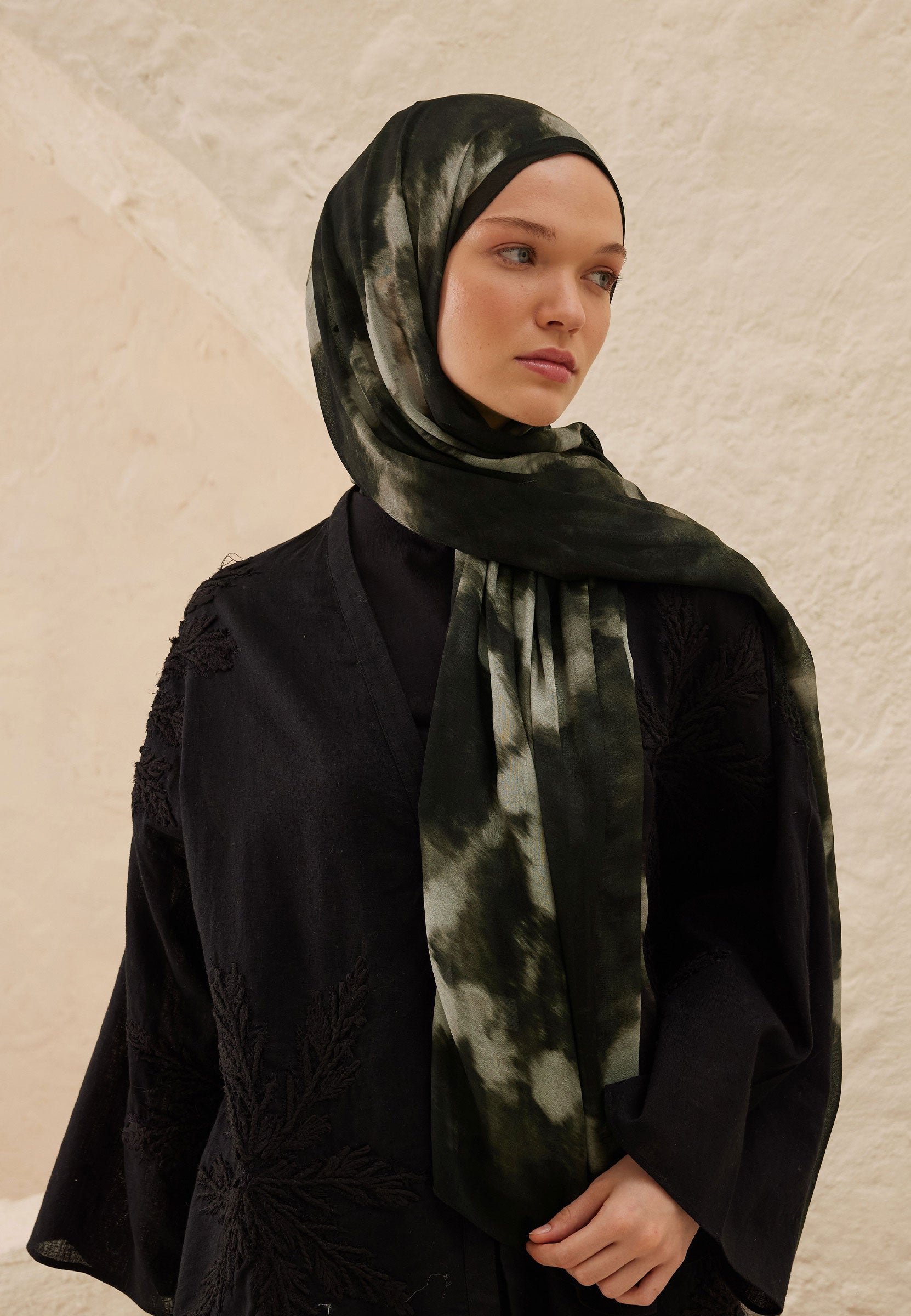 Antrasit Batik Desen Rami Şal