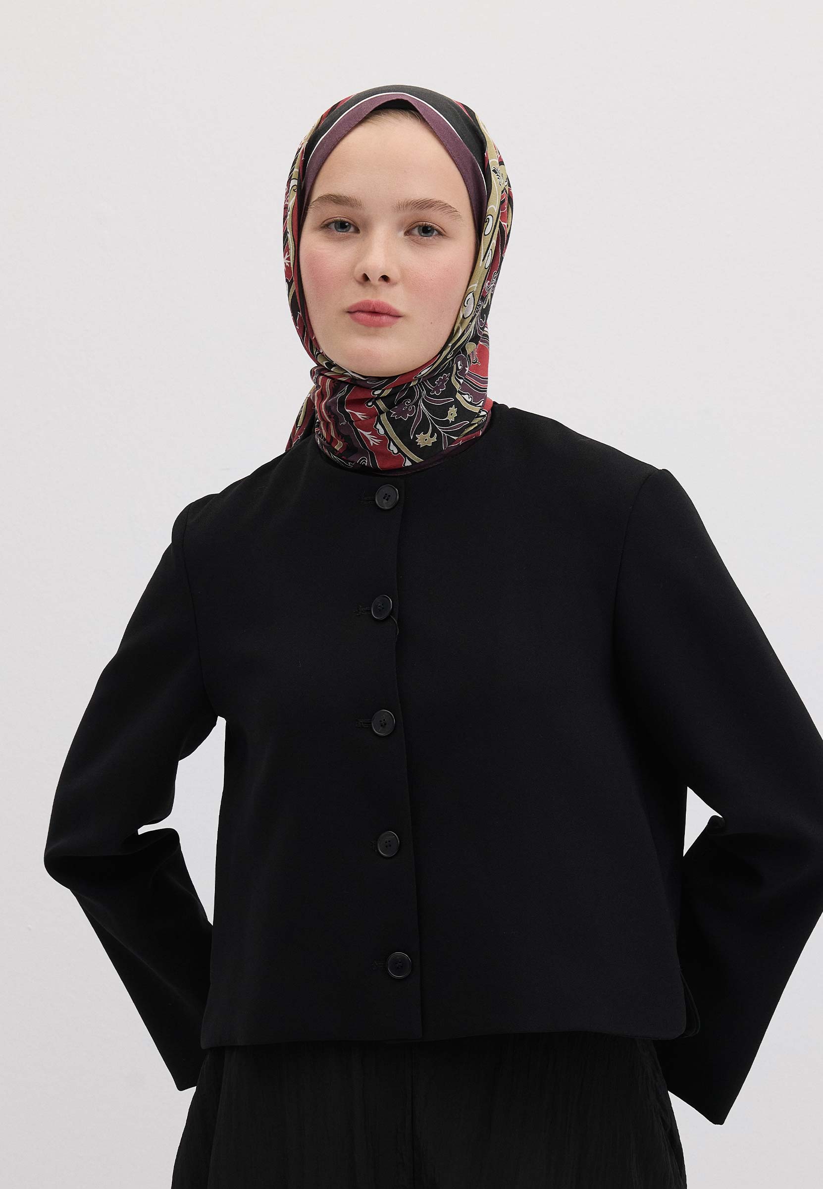 Mürdüm Vıntage Paısley Desen Şal
