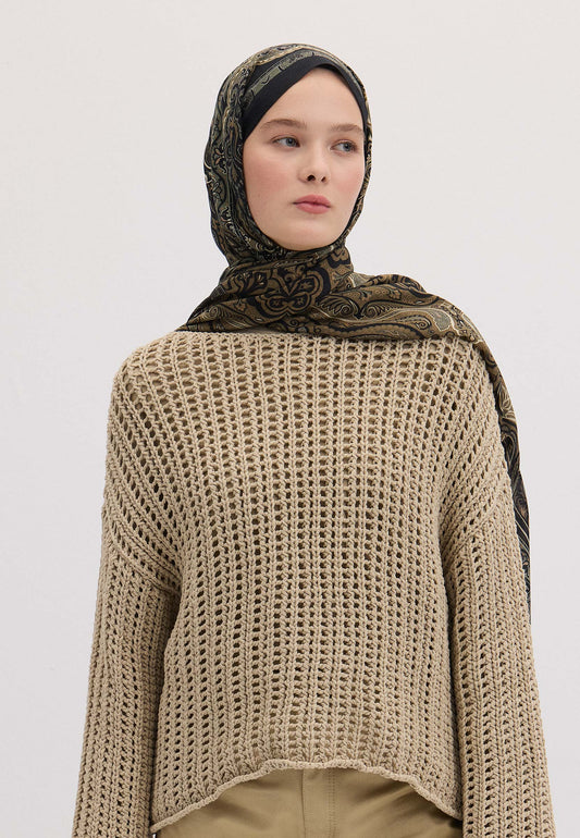 Siyah Vera Desen Şal