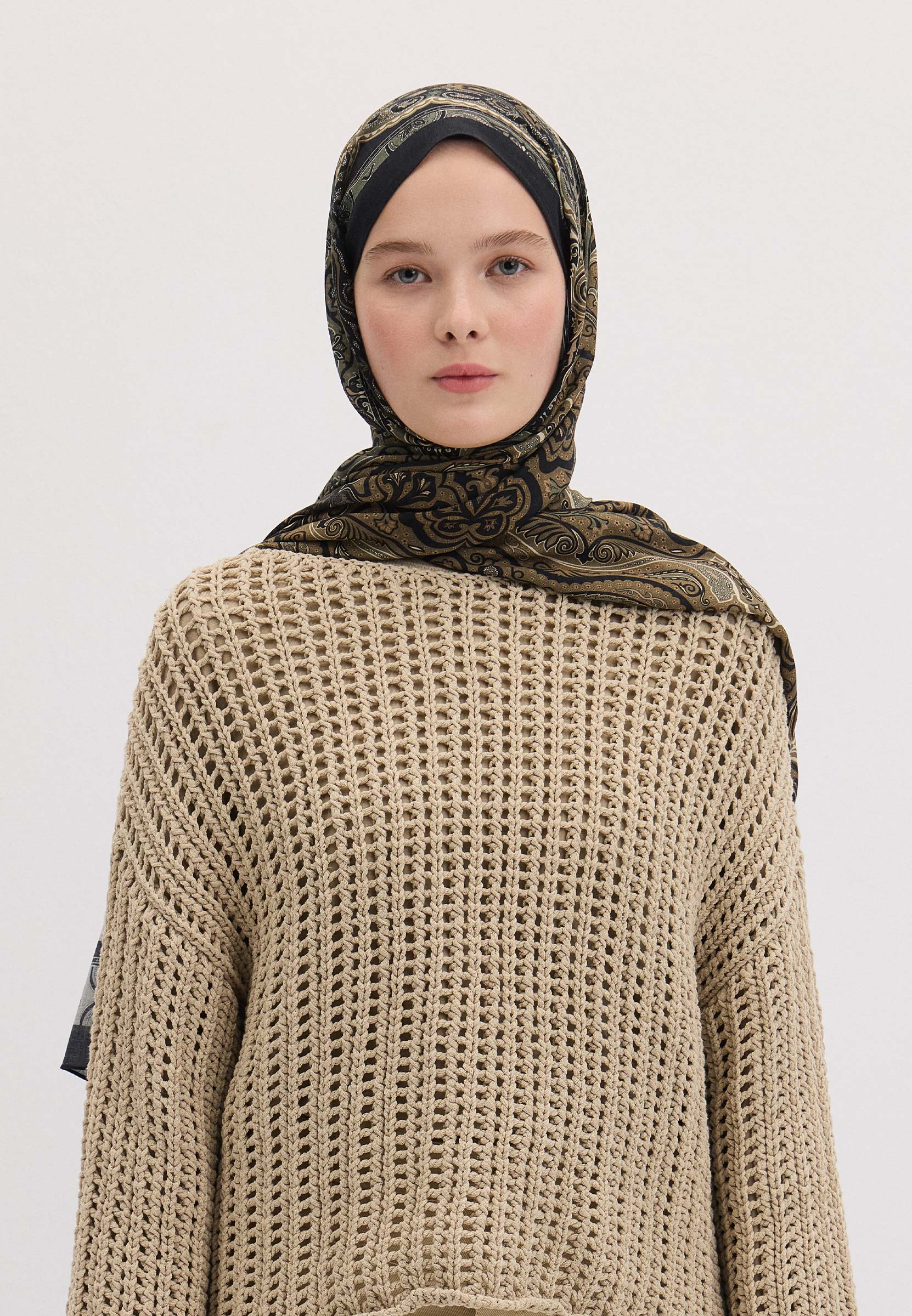 Siyah Vera Desen Şal