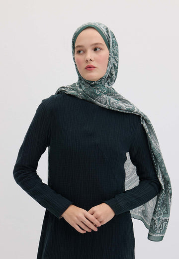 Deniz Köpüğü Etnıc Floral Desen Şal