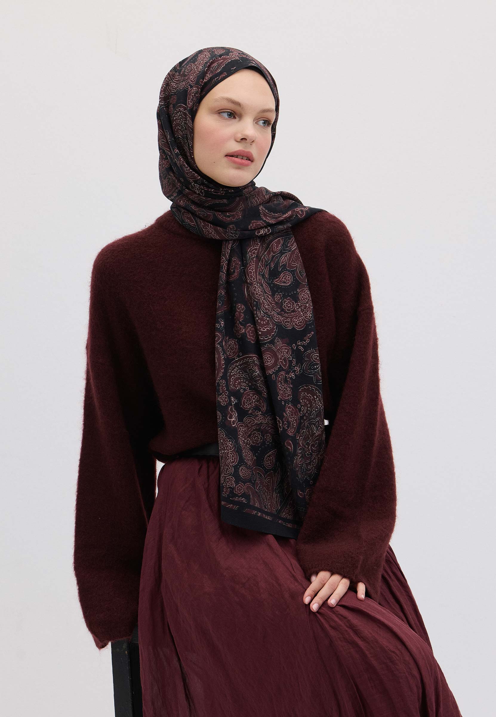 Mürdüm Freda Desen Şal