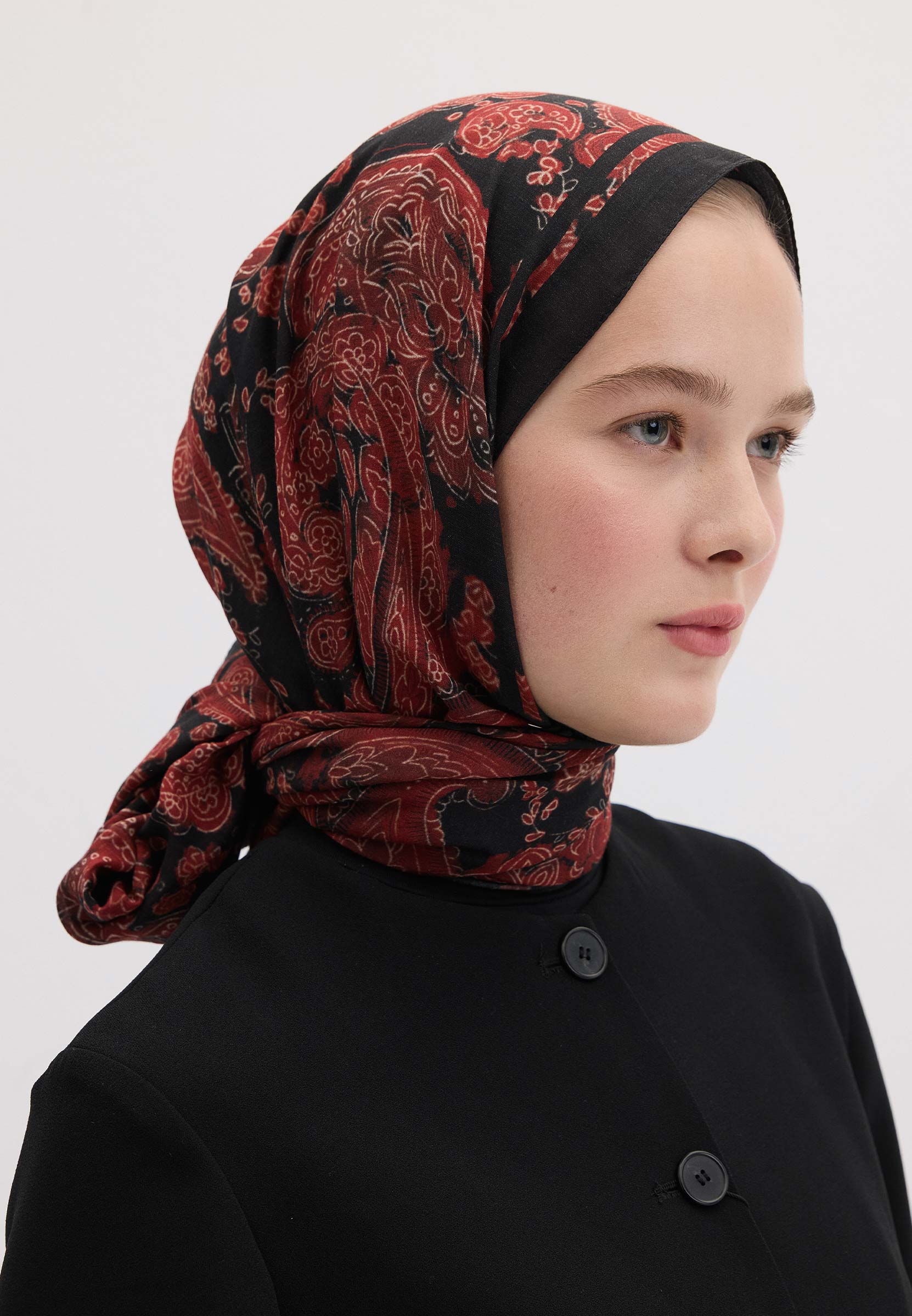 Kızıl Freda Desen Şal