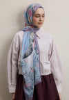 Soft Pembe Flower Dreams Desen İpek Krep Şal