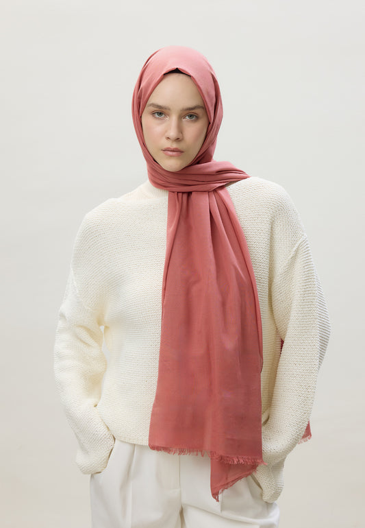 Vıntage Rose İnce Pamuk Vual Şal