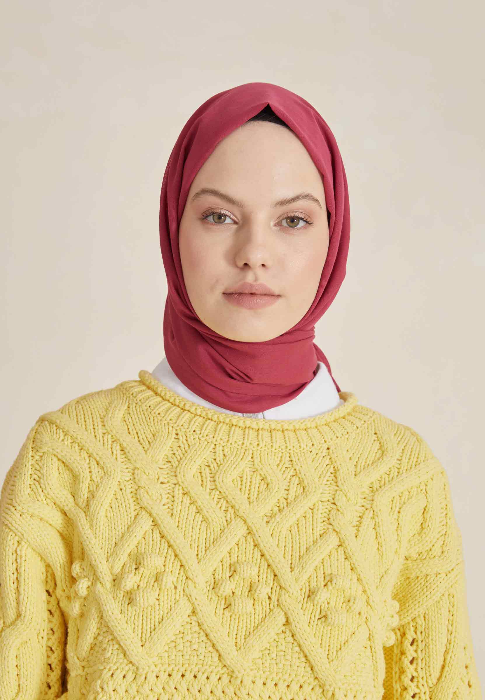 Fuşya İnce Pamuk Vual Şal