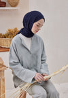 Lacivert Bambu Şal