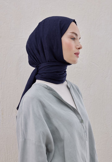 Lacivert Bambu Şal