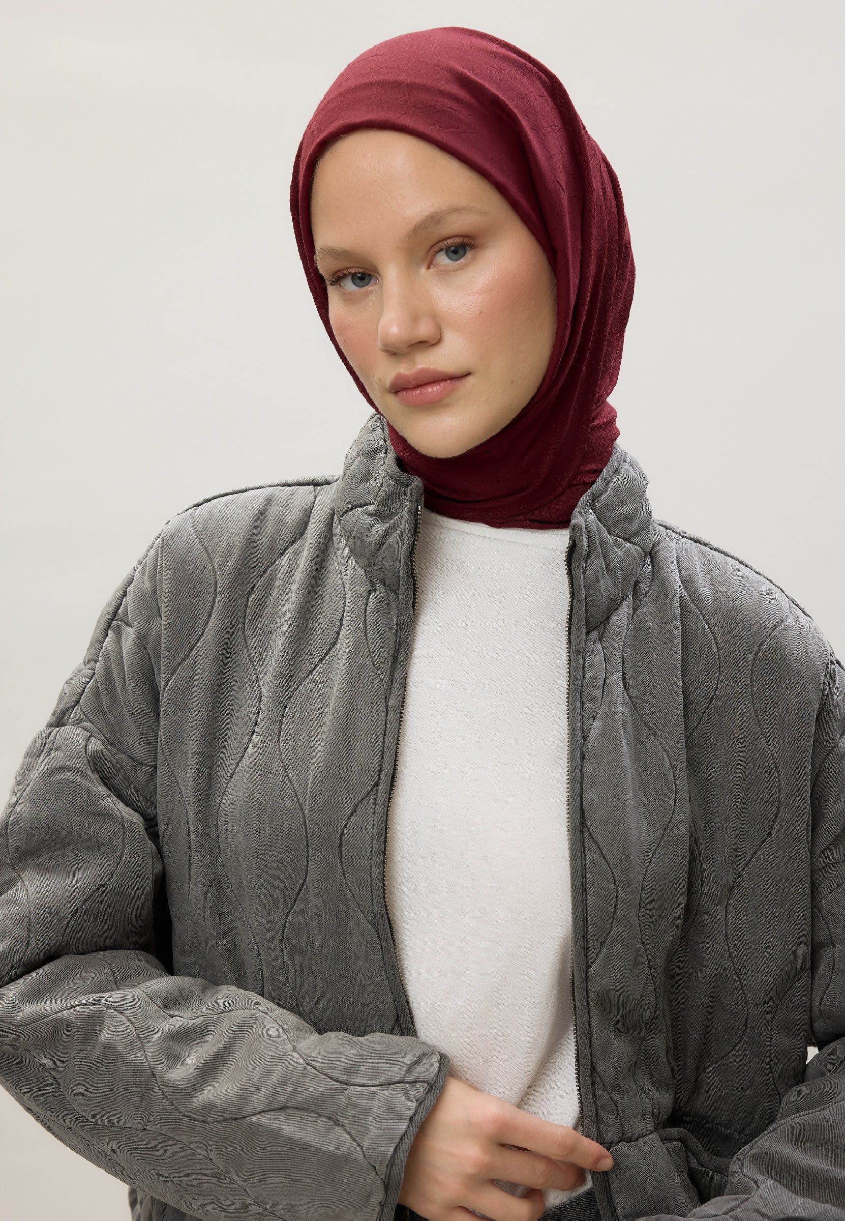 Bordo Bambu Şal