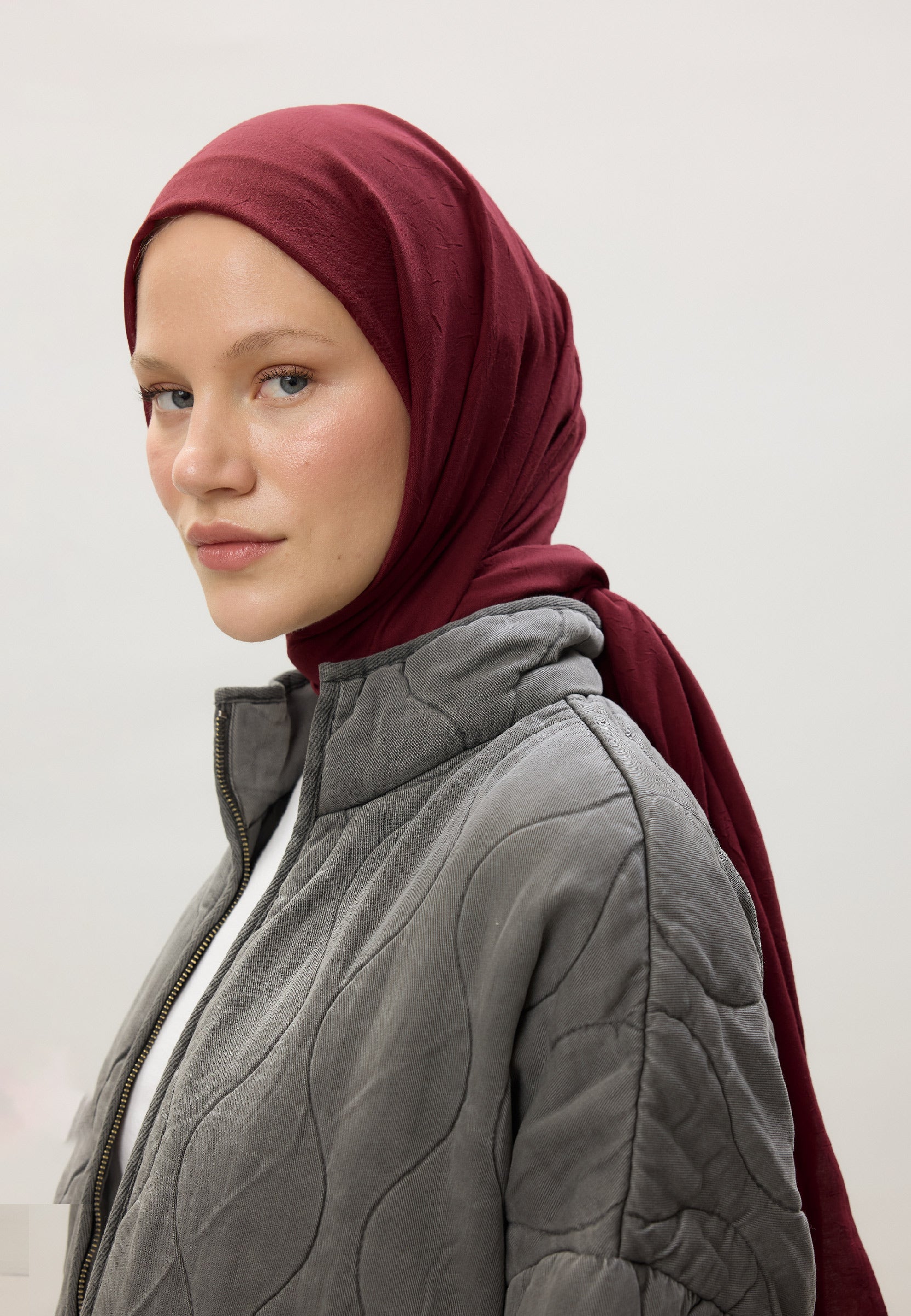 Bordo Bambu Şal