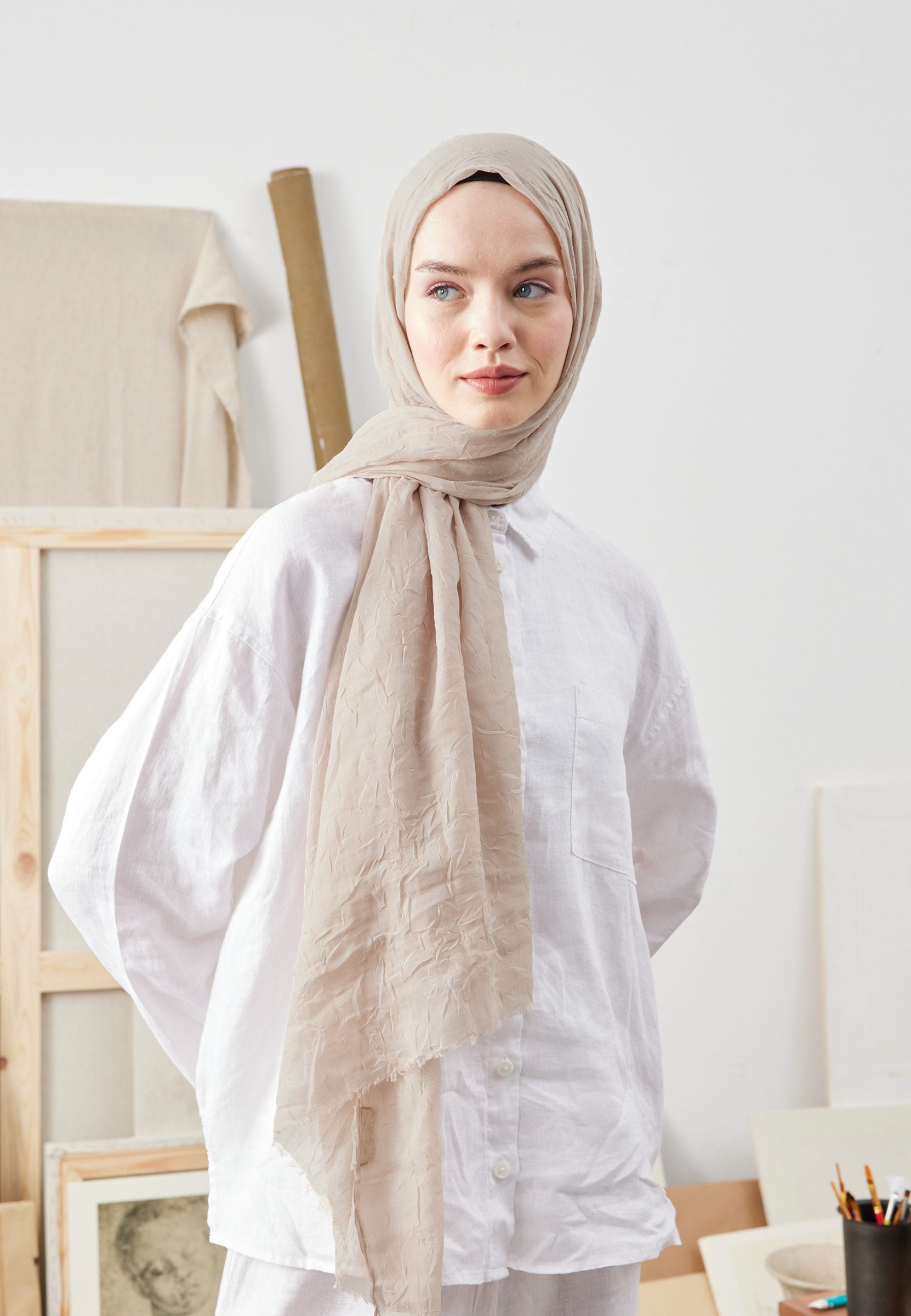 Nude Bambu Şal