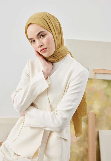 Tatlı Sarı Bambu Şal