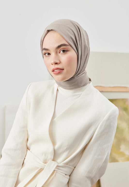 Naturel Bej Bambu Şal
