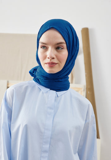 Saks Mavisi Bambu Şal