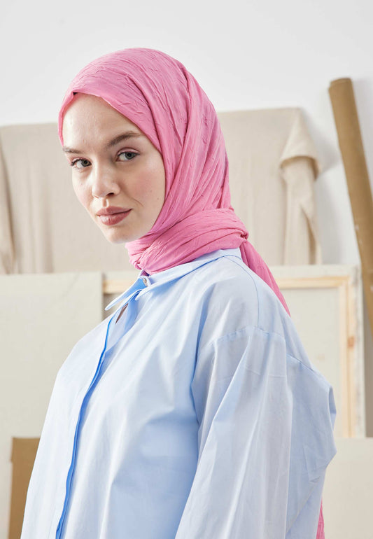 Pembe Bambu Şal