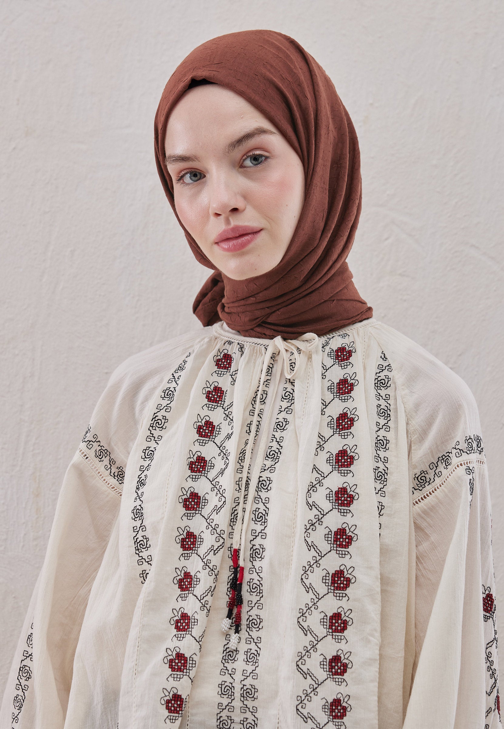 Bambu Şal Kızılcık