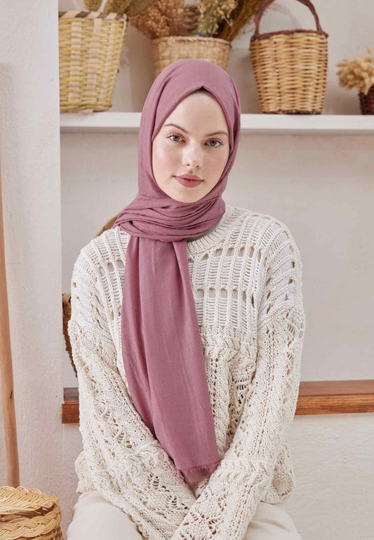 Gül Pembe Bambu Şal