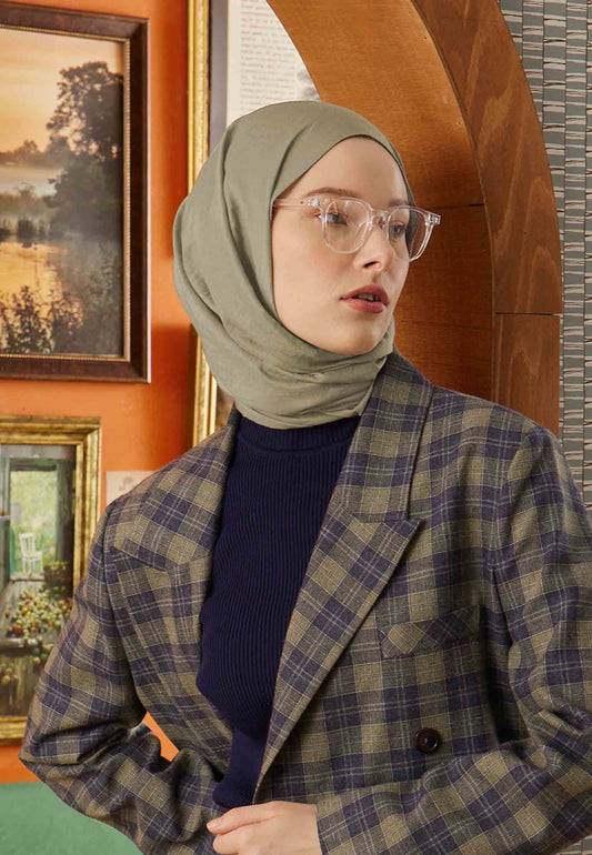 Adaçayı Pamuk Crash Şal