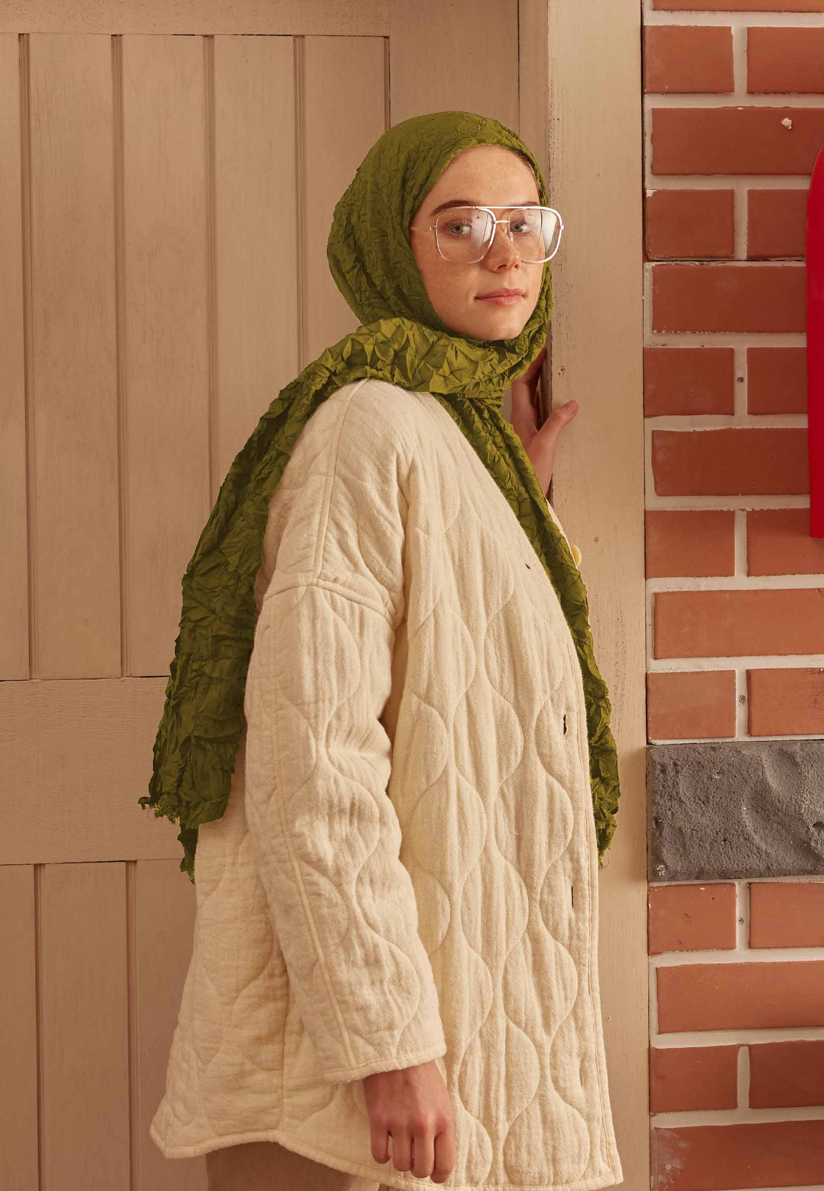Fıstık Vual Crash Şal