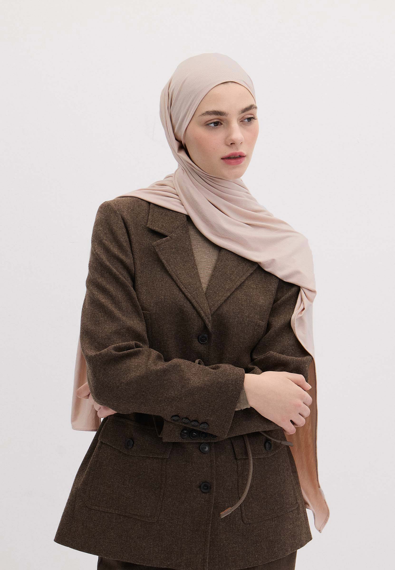 Pudra Bambu Penye Şal