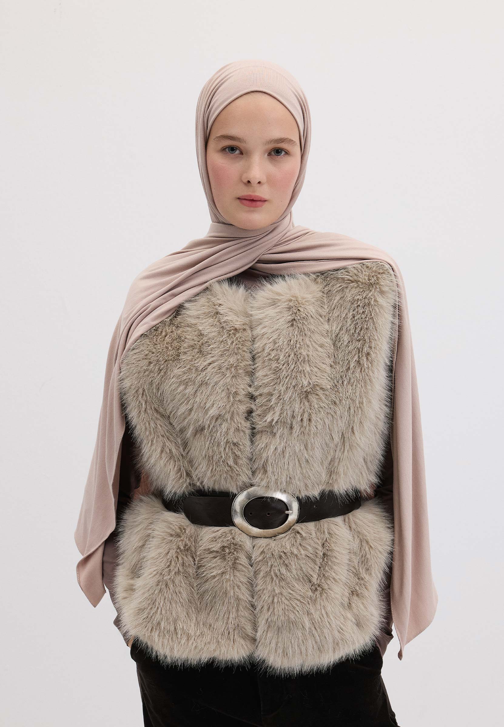 Vıntage Rose Bambu Penye Şal