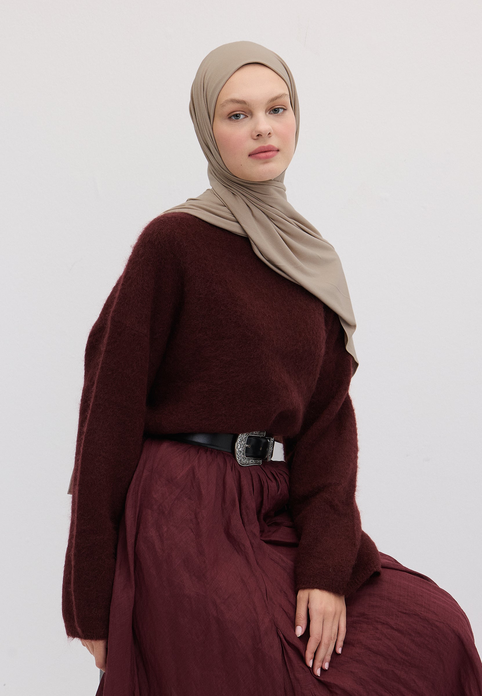 Vizon Bambu Penye Şal