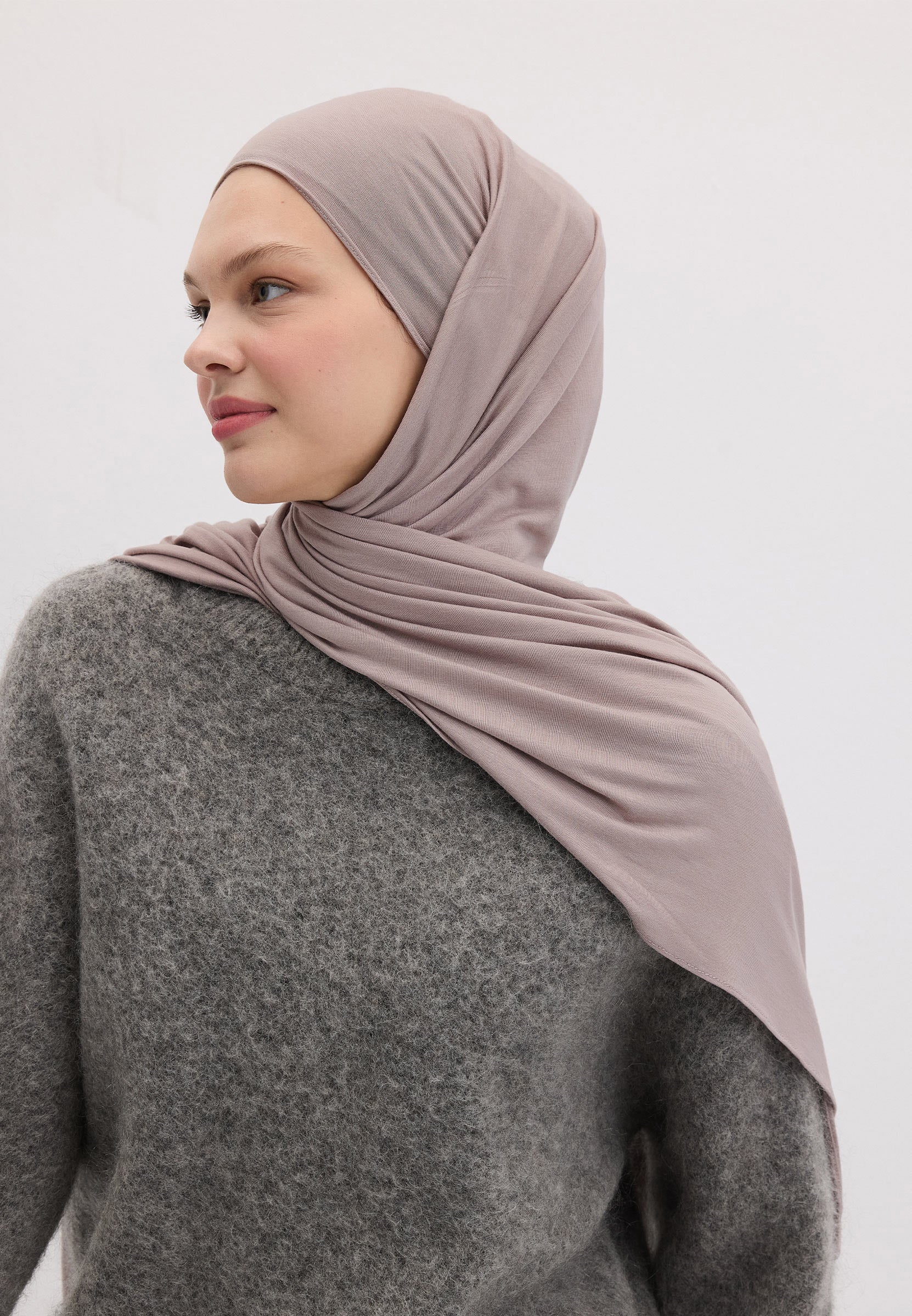 Gülpembe Bambu Penye Şal