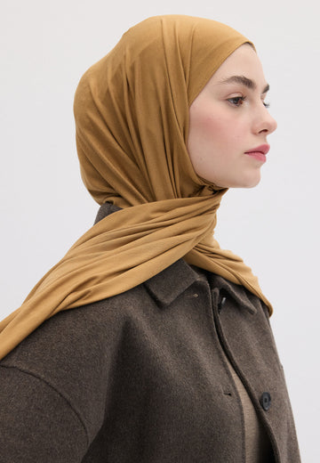 Camel Bambu Penye Şal