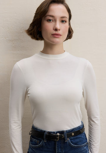 Ekru Uzun Kol Bambu Body