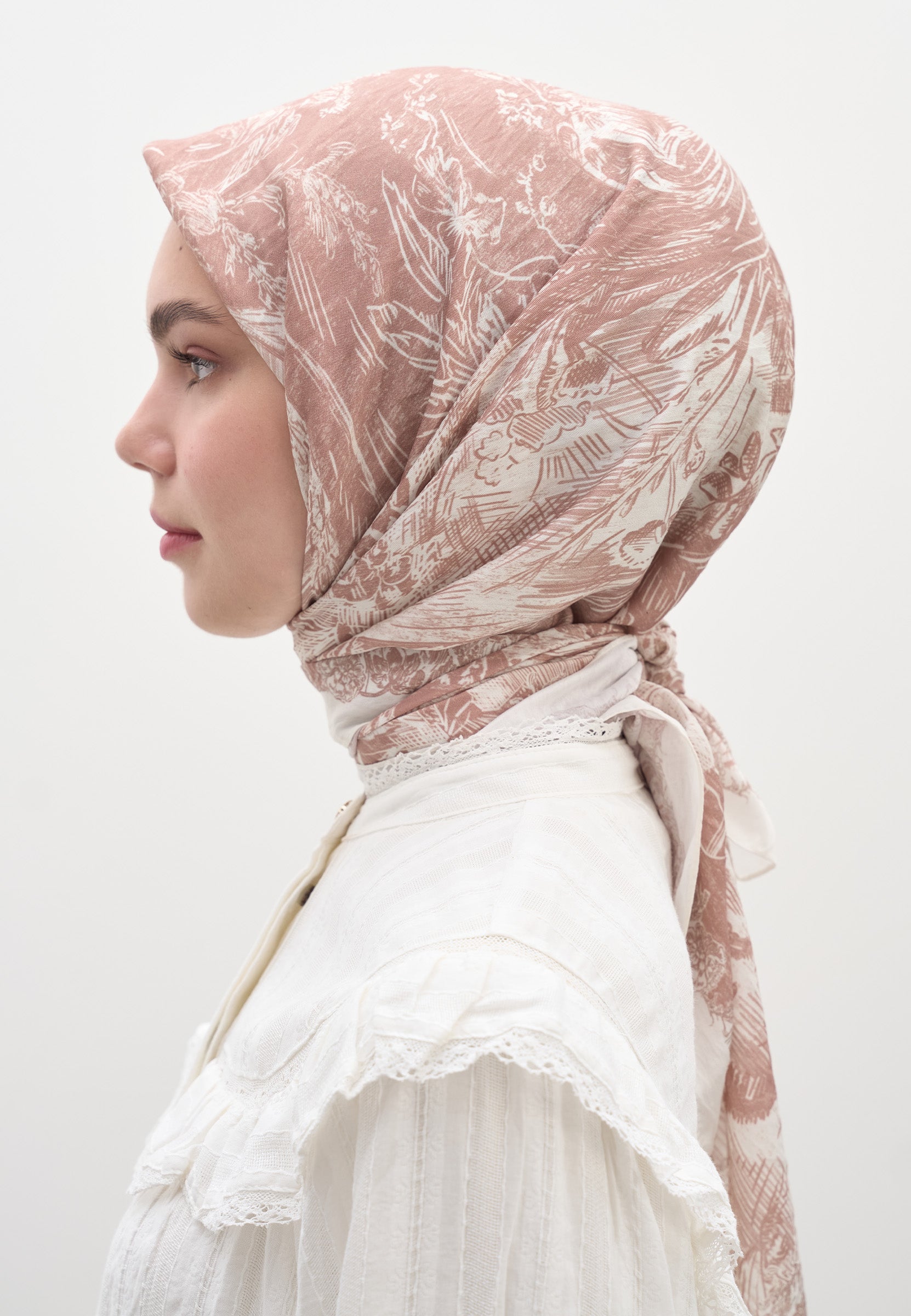 Somon Secret Elegance Desen Pamuklu Viskon Eşarp