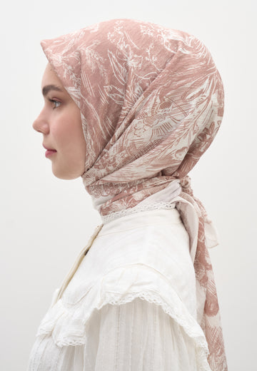 Somon Secret Elegance Desen Pamuklu Viskon Eşarp